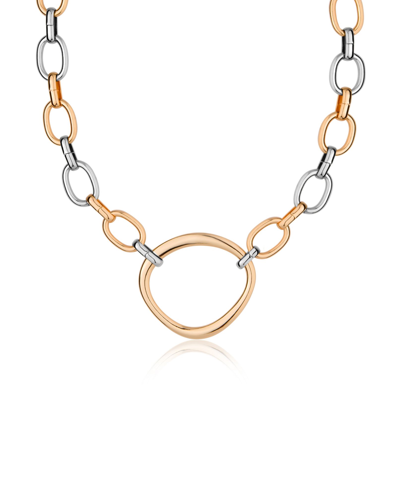 ETTIKA ожерелье-чокер Mixed Metal Chain Link Collar