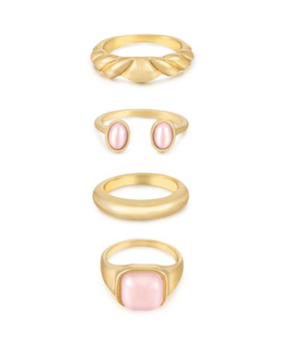 ETTIKA 18k Gold Plated Ultimate Babe Ring Set