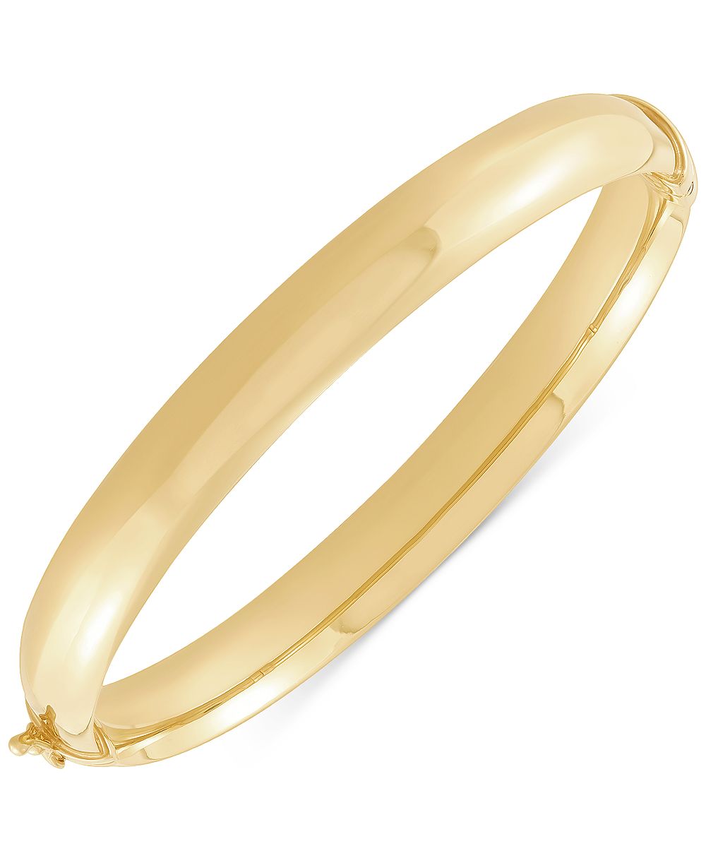 Браслет-бэнгл High Polished Tube Hinge из стерлингового серебра с напылением 18k Gold