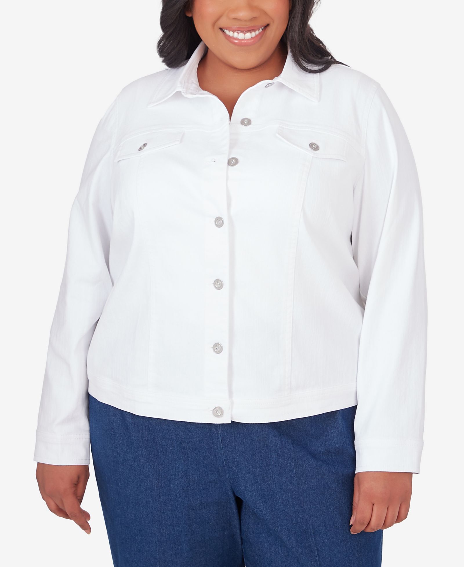 Alfred Dunner Plus Size Classic Fit Denim Jacket