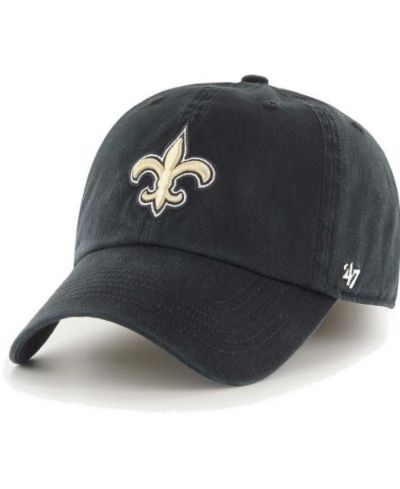 Мужская кепка '47 Brand Black New Orleans Saints Franchise Logo Fitted