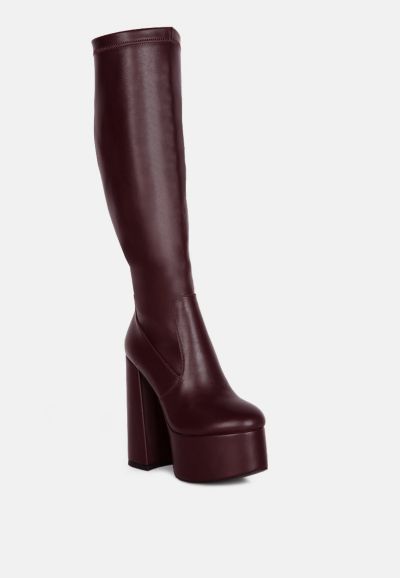Женские сапоги London Rag Coraline High Block Heeled Calf