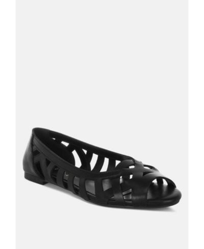 Женские мюли London Rag Moira Woven Peep Toe Flats