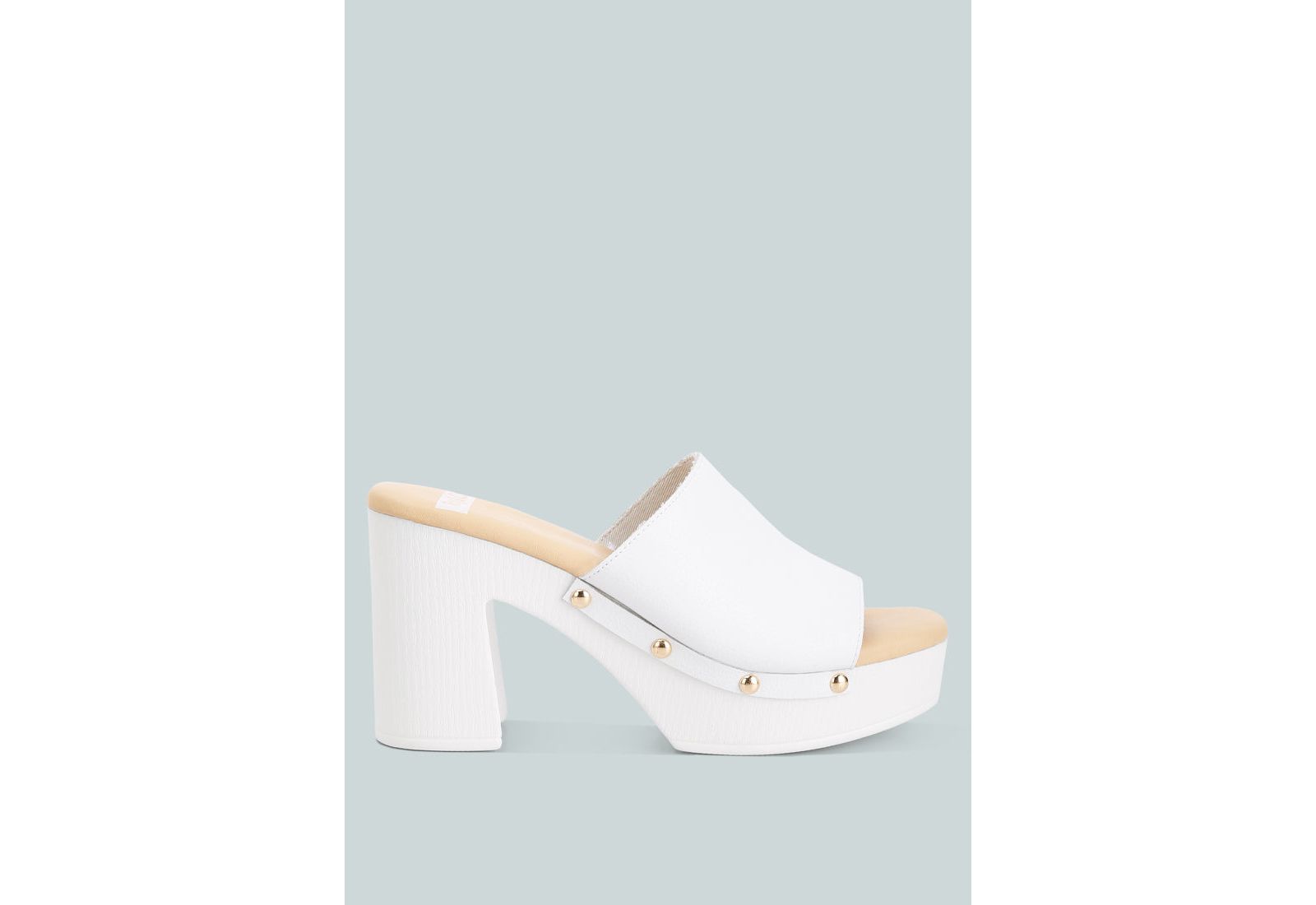 Drew Leather Block Heel Clogs