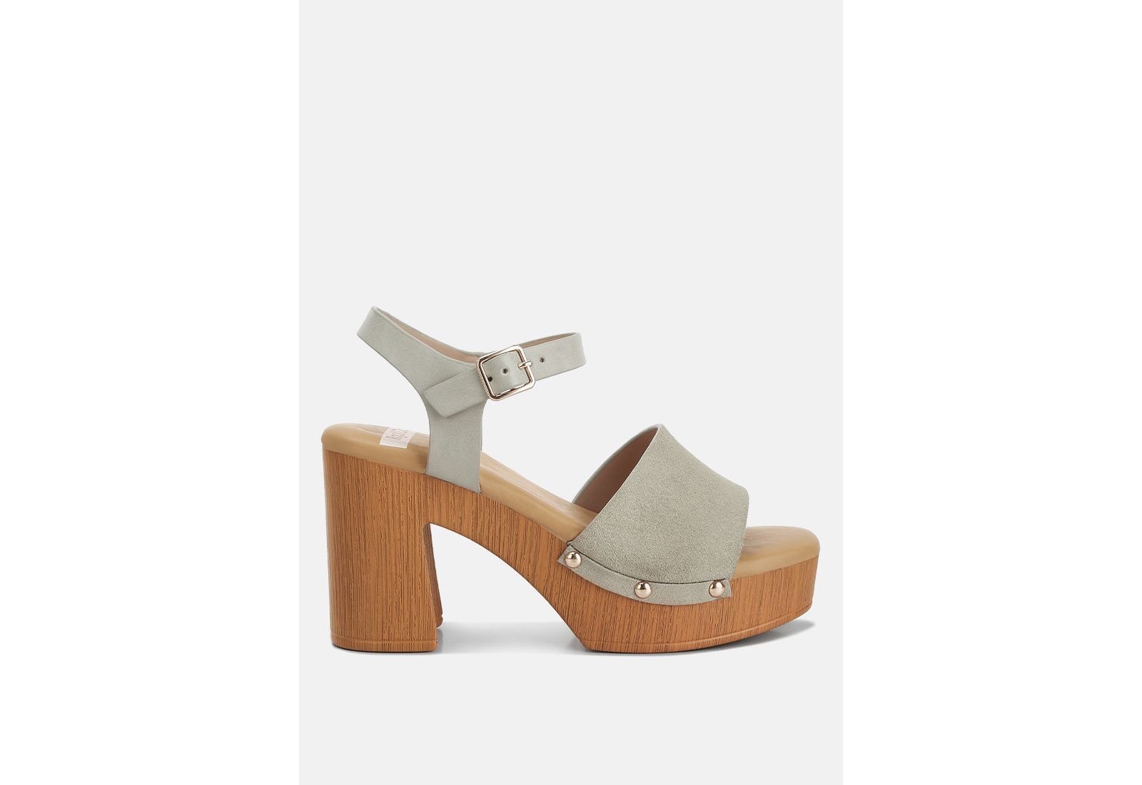 Rag & Co Women's Daniela Genuine Suede Leather High Block Sandals