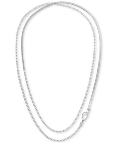 Calvin Klein ожерелье из нержавеющей стали со смешанной цепью 42"
