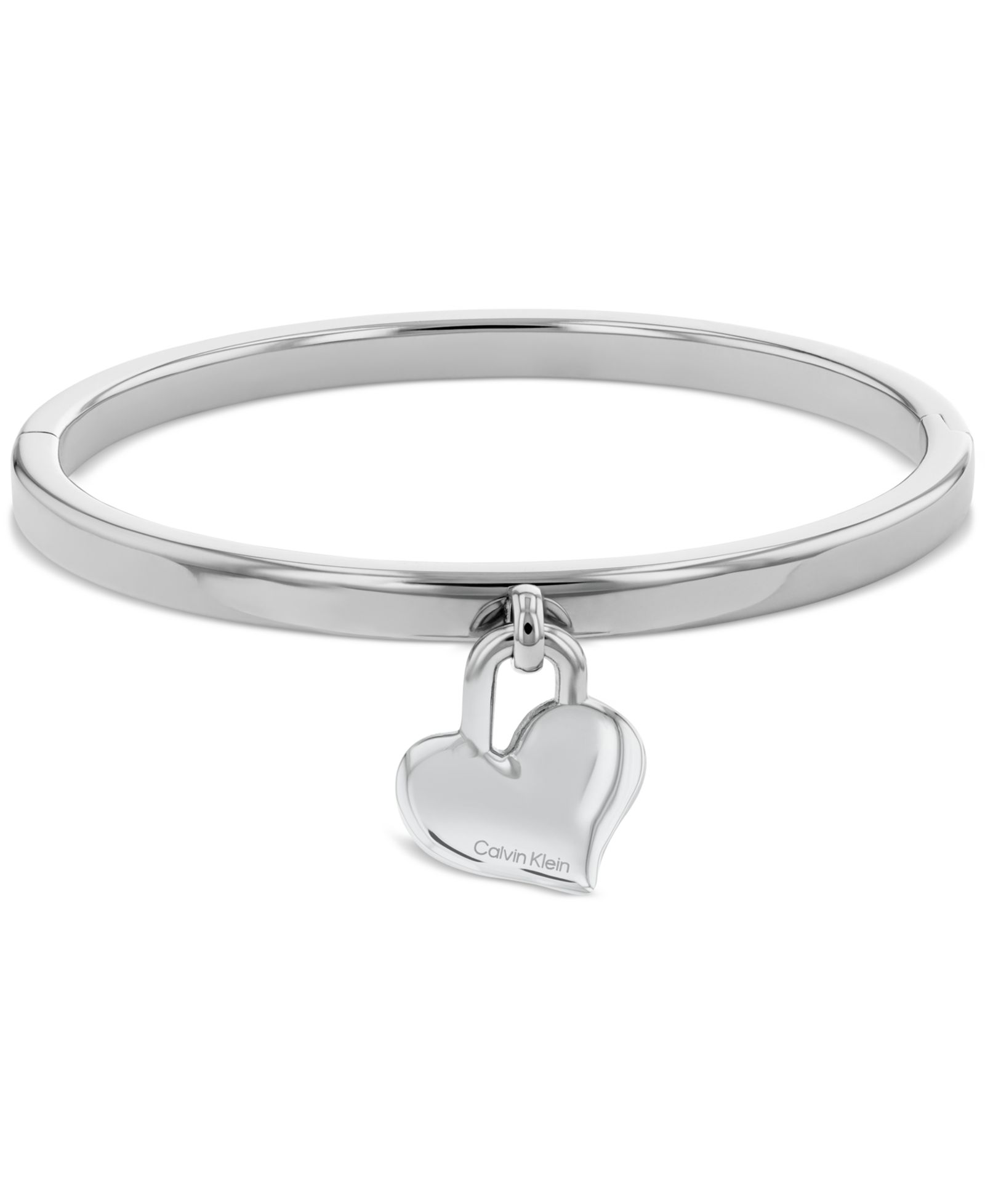 Браслет Calvin Klein Stainless Steel Logo Heart Charm Bangle