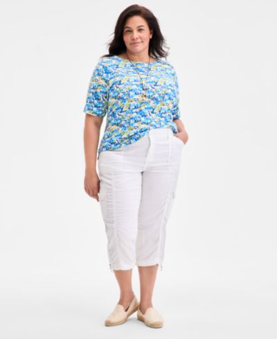 Style & Co Plus Size брюки карго капи, средняя посадка