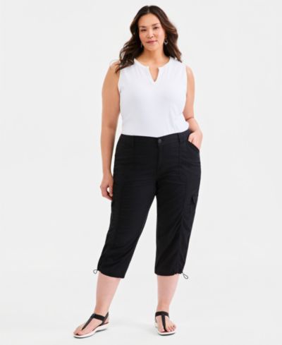 Style & Co Plus Size брюки карго капи, средняя посадка