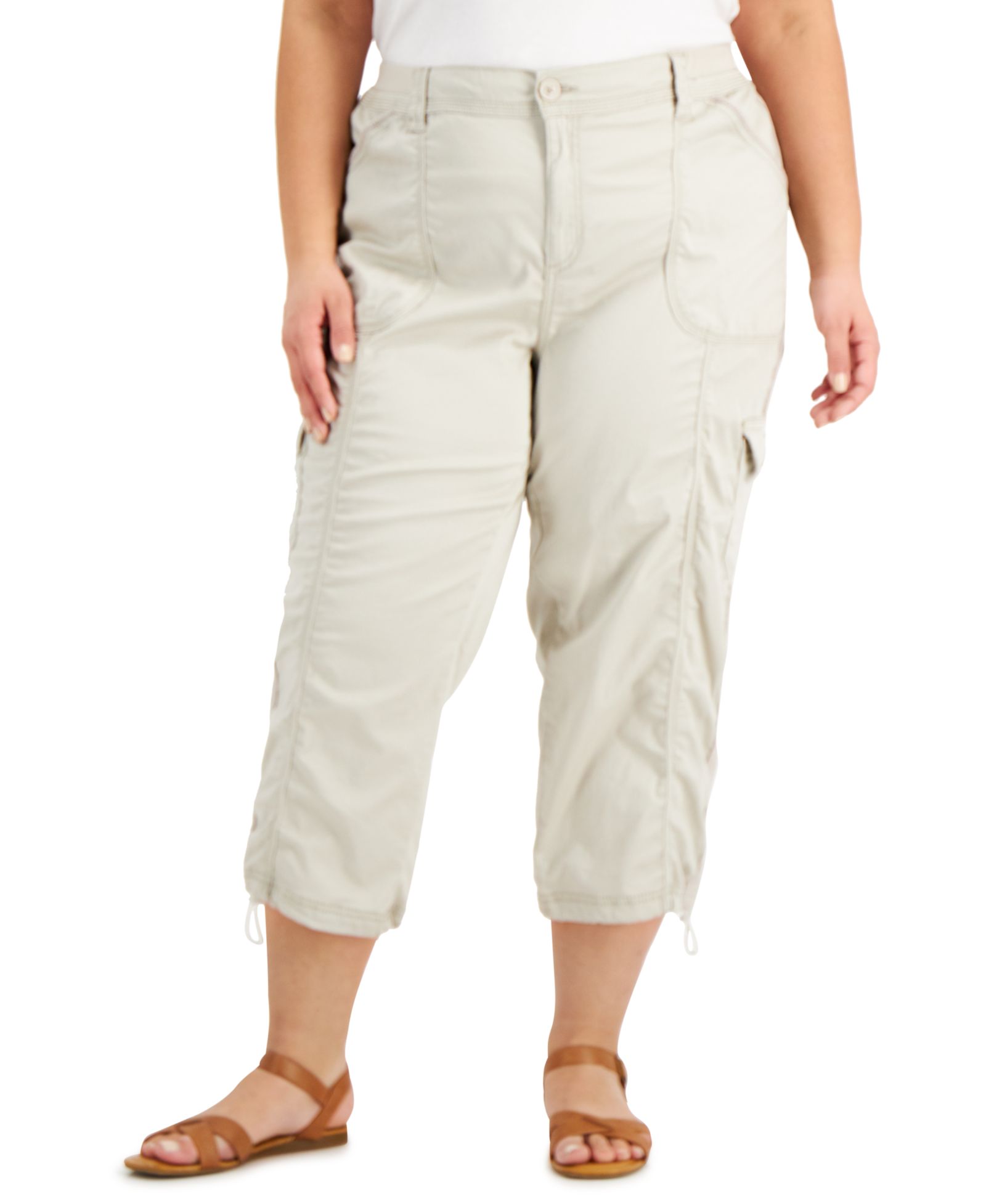 Style & Co Plus Size брюки карго капи, средняя посадка