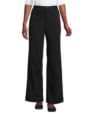 Женские широкие брюки-чинос Lands' End High Rise 5 Pocket