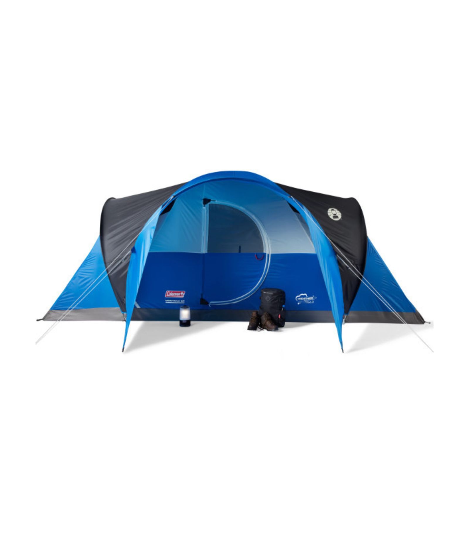 Coleman 8-Person Montana Cabin Camping Tent with Hinged Door, Blue