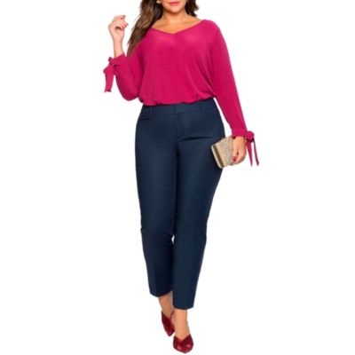 Женские брюки ELOQUII Tall Kady Fit Double-Weave