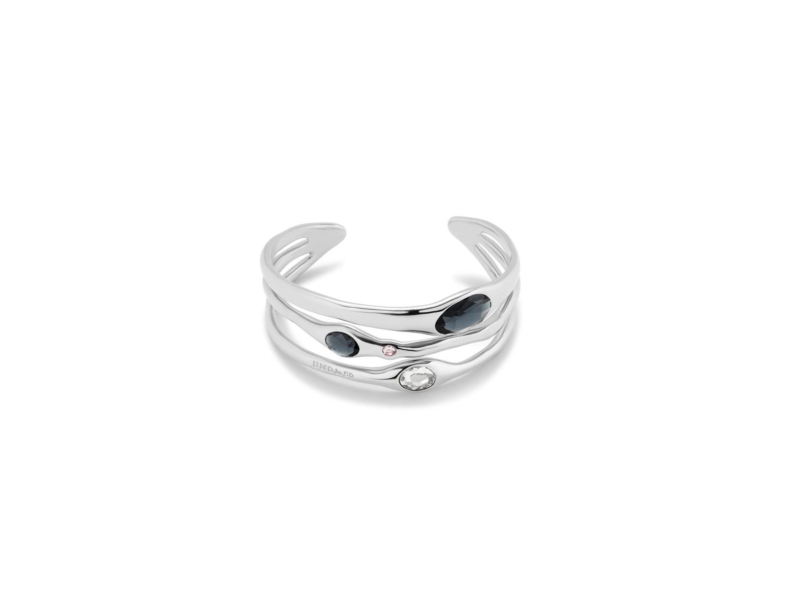 UNOde50 Multi Color Crystal Metal Alloy Rigid Bracelet