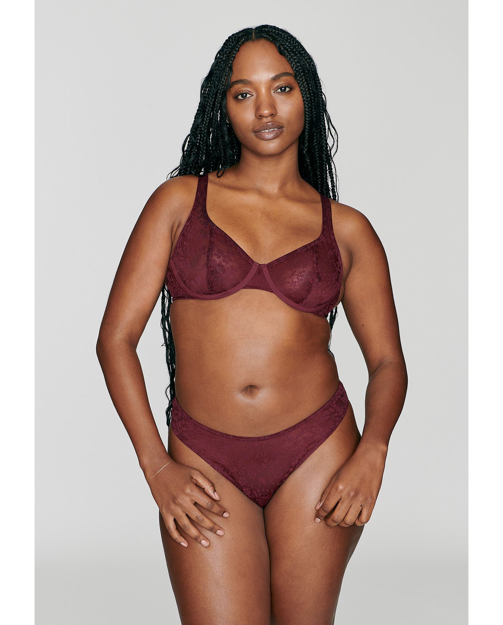 CUUP Women's The Scoop - Botanical Lace Bra