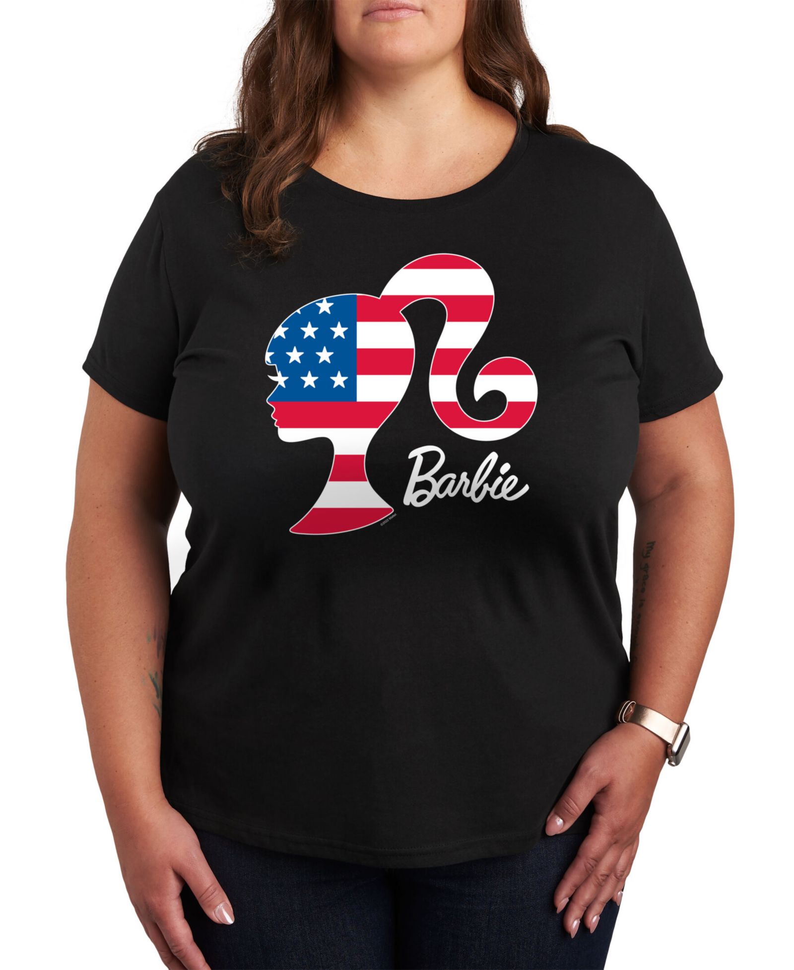 Женская футболка Hybrid Apparel Barbie USA, Plus Size
