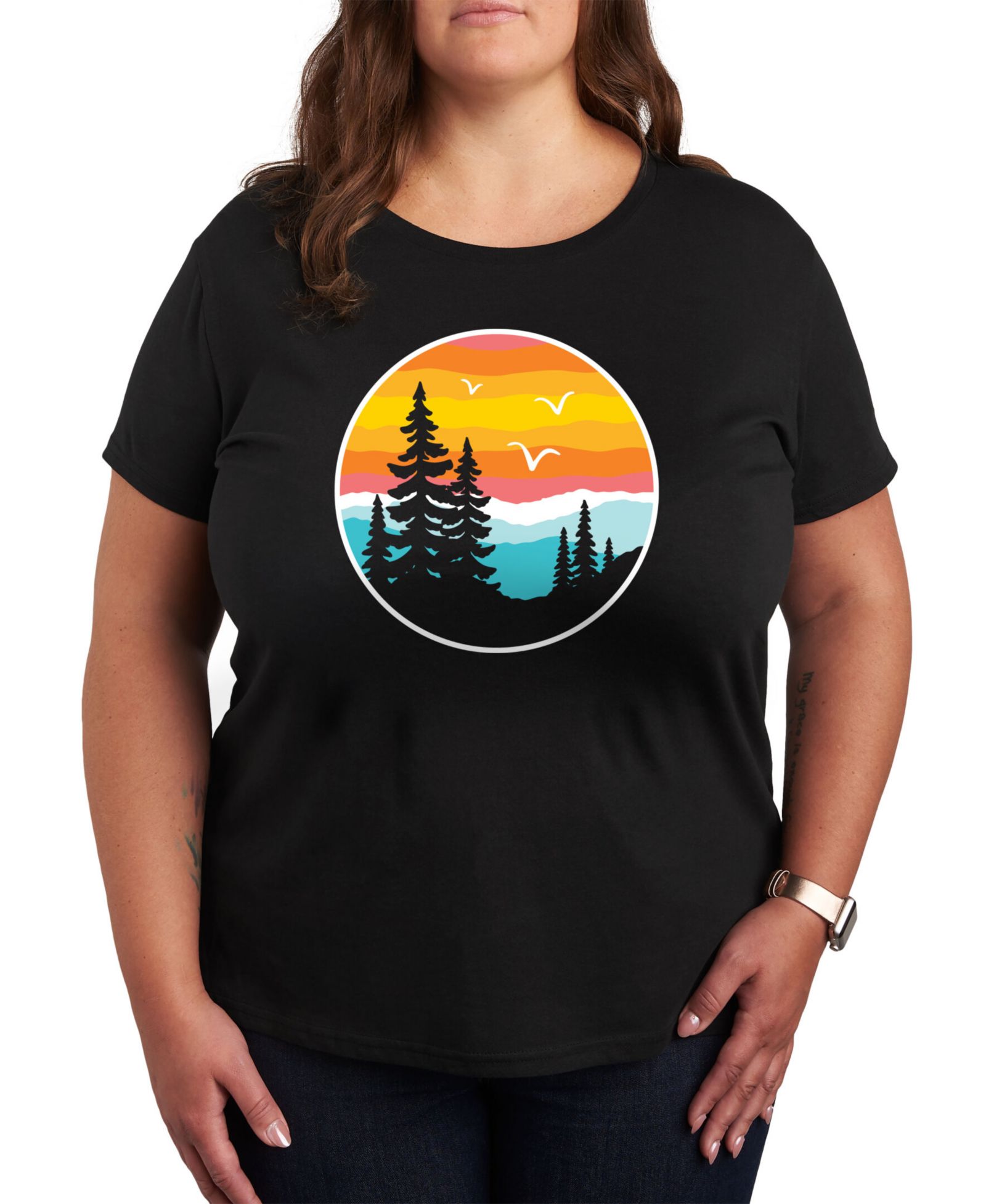 Hybrid Apparel модная футболка Plus Size с принтом природы