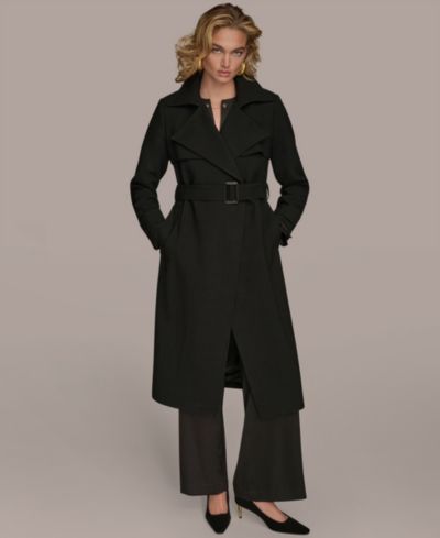 Donna Karan New York Женский тренч с поясом и отложным воротником