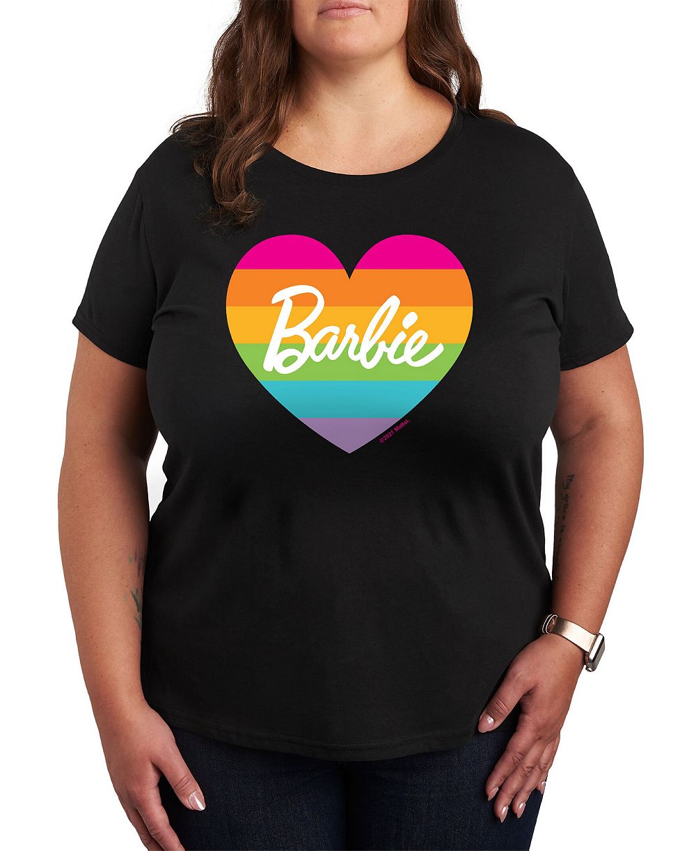 Женская футболка Hybrid Apparel Pride Barbie Rainbow Heart Graphic, Plus Size