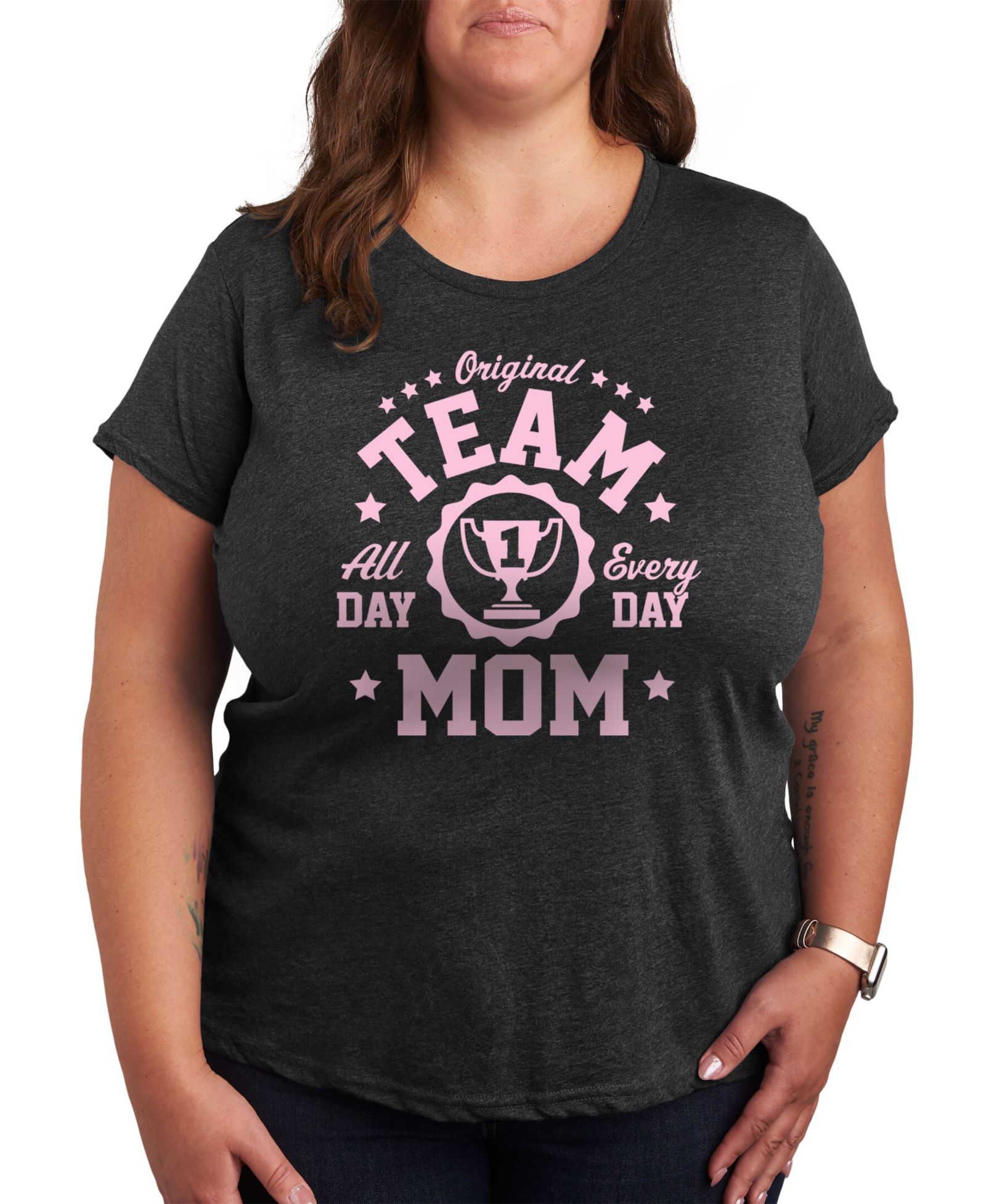 Женская хлопковая футболка Hybrid Apparel Trendy Plus Size Team Mom