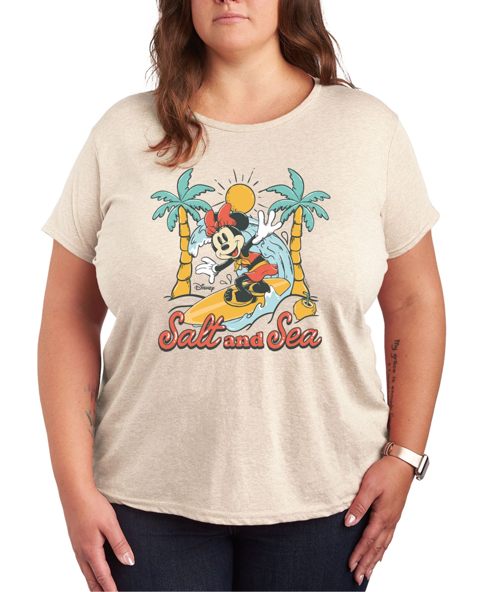 Женский топ Hybrid Apparel Minnie Mouse Salt & Sea, Plus Size