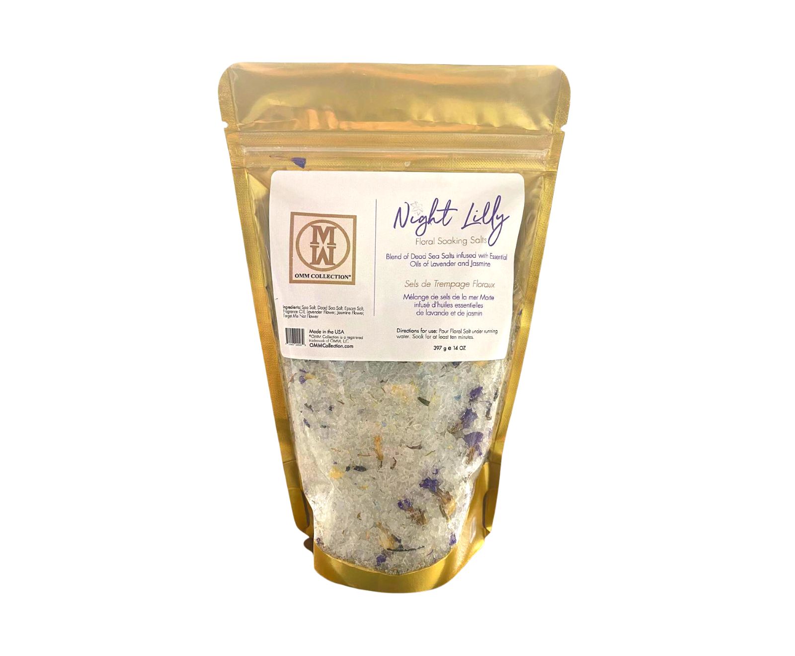 Соль для ванны OMM Collection Floral Soaking Bath Salts Night Lily 14oz