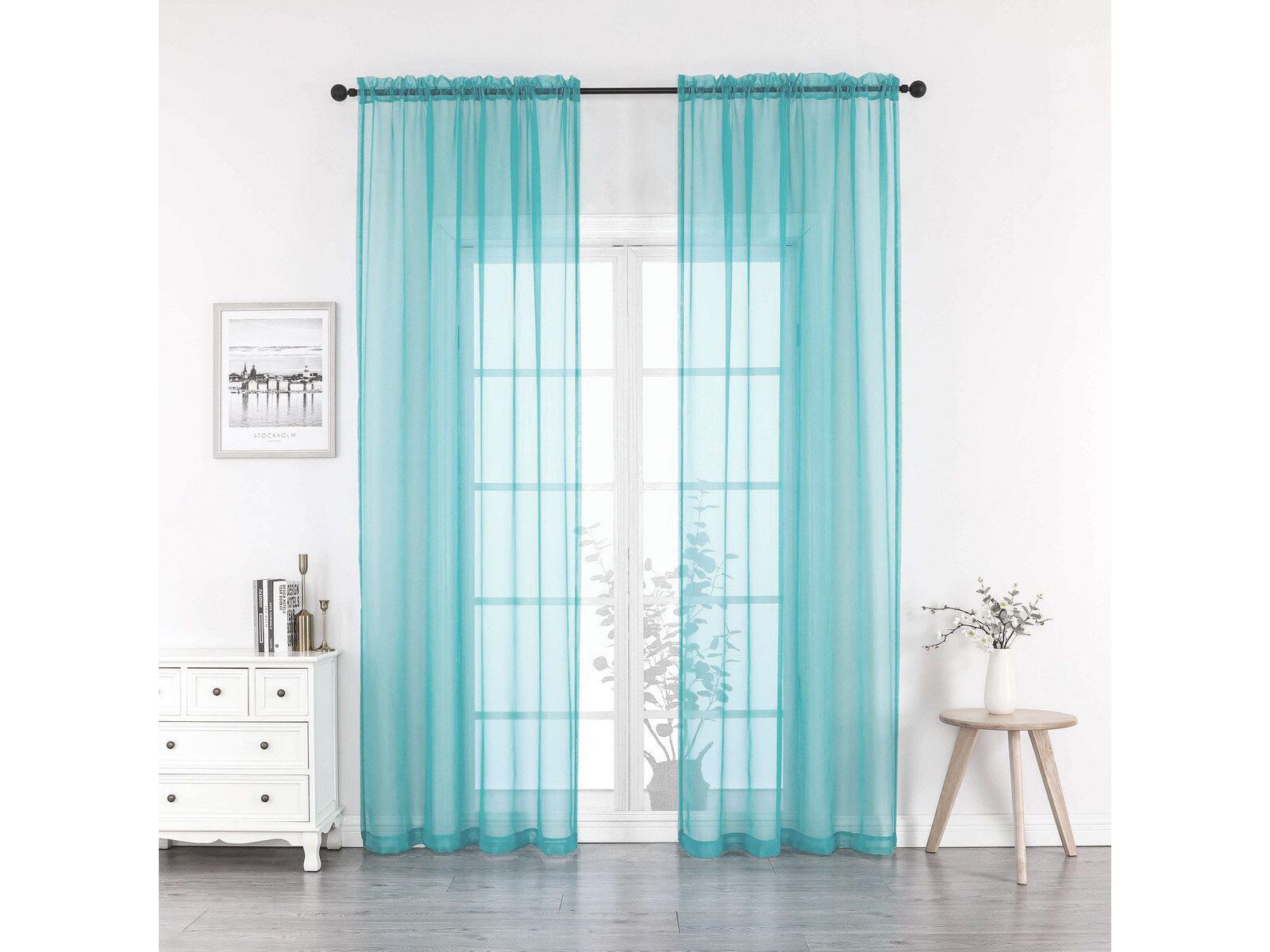 GoodGram Home 2 Pack Ultra Luxurious Semi Sheer Voile Curtains