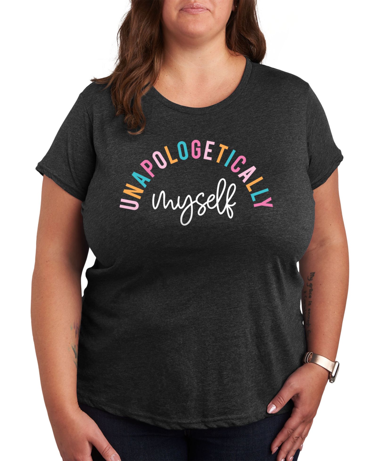 Женская футболка Hybrid Apparel Trendy Plus Size Unapologetically Myself Graphic T-Shirt
