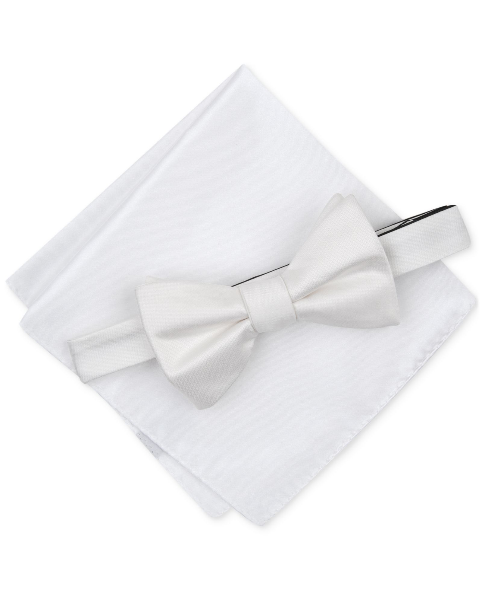 Alfani Men's Solid Texture Pocket Square and Bowtie, Created for Macy's