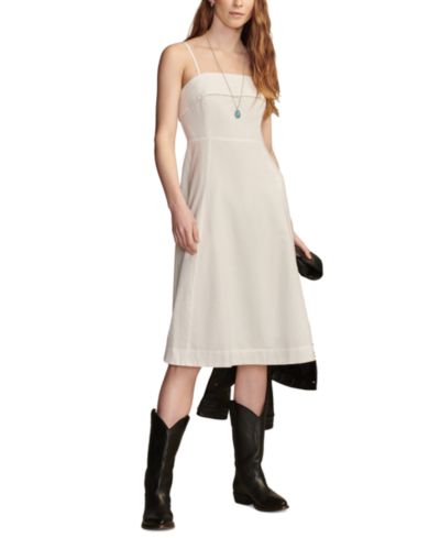 Lucky Brand Women's Cotton Linen Sleeveless Midi Dress