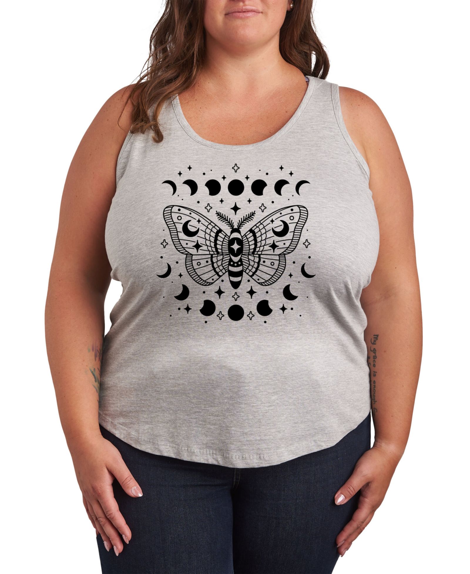 Женский топ Hybrid Apparel Plus Size Cosmic Butterfly с графическим принтом