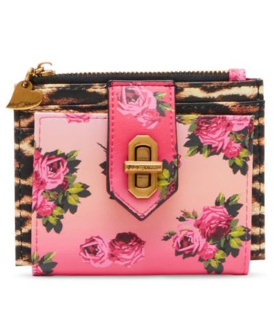 Betsey Johnson Леопардовый цветочный кошелек-бифолд