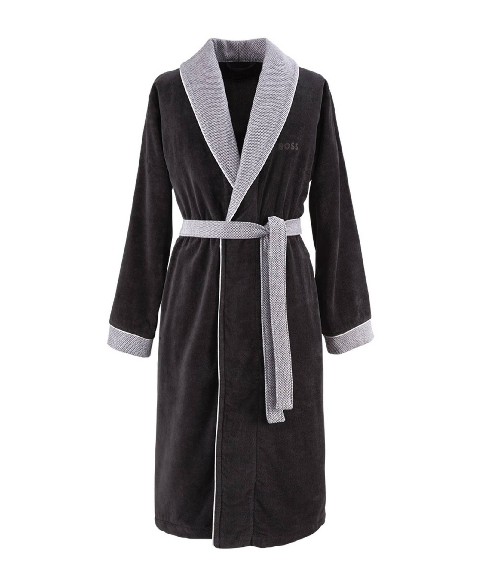 Boss Home Lord Men's Cotton Velour Shawl Bathrobe