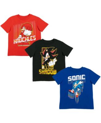Sega набор из 3 графических футболок Tails, Sonic The Hedgehog, Knuckles, Shadow