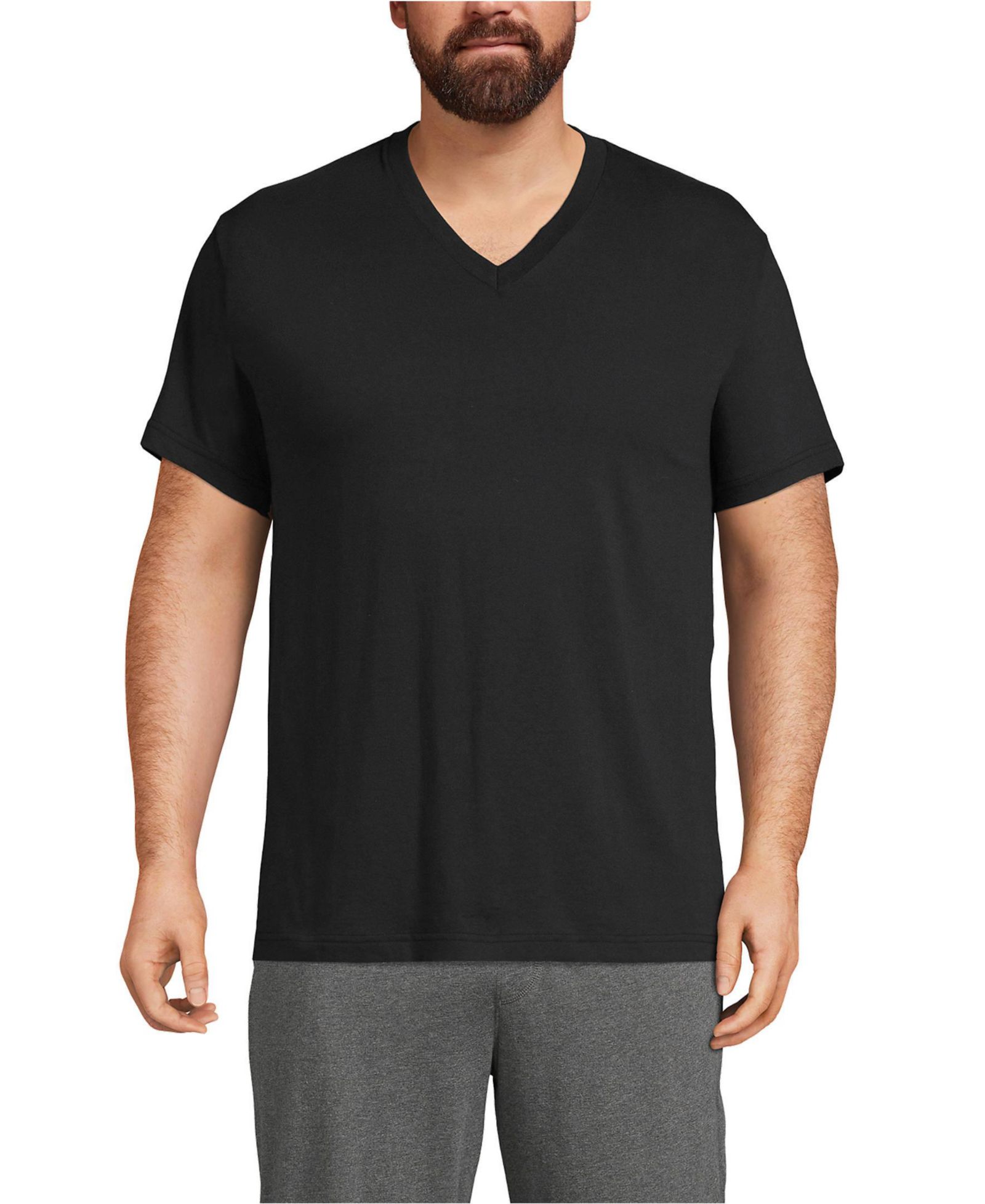 Lands' End Men's V-neck Undershirt 3 Pack
