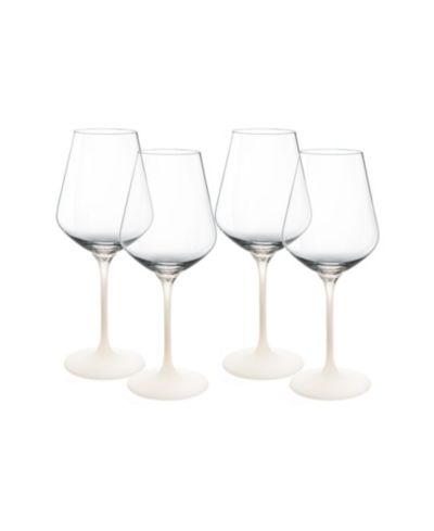 Villeroy & Boch Manufacture Rock Blanc Red Wine Glasses, Set of 4