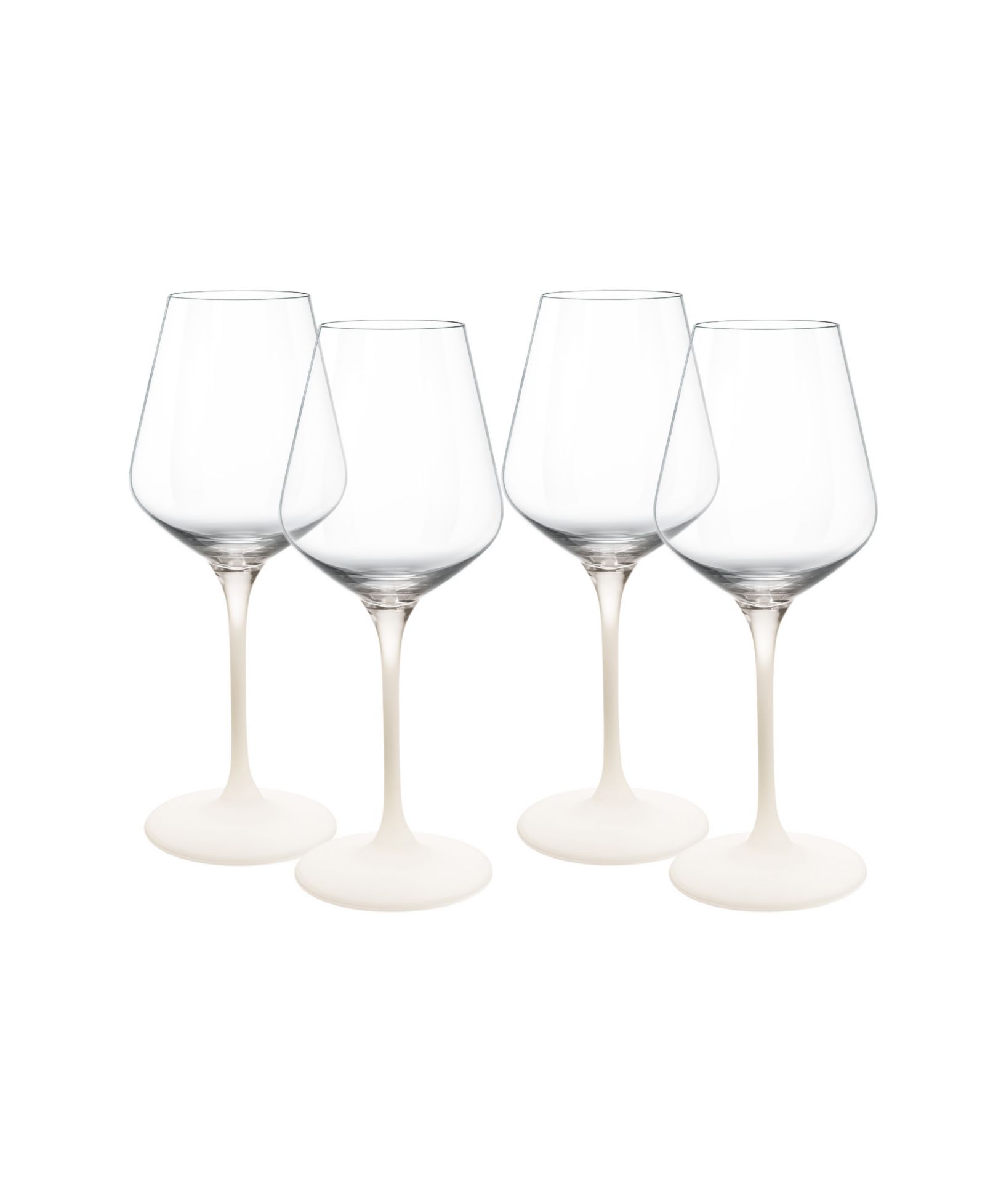 Villeroy & Boch Manufacture Rock Blanc White Wine Glasses, Set of 4