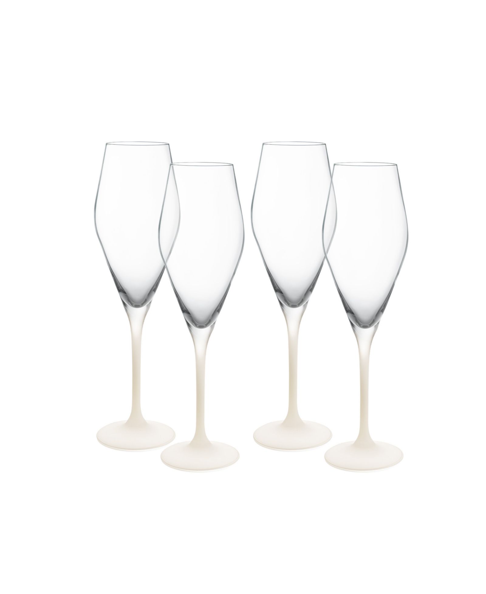 Villeroy & Boch бокалы для флейты Manufacture Rock Blanc, набор из 4 шт