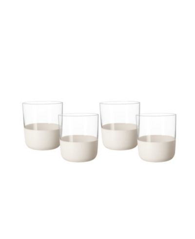 Villeroy & Boch Manufacture Rock Blanc Double Old Fashioned Glasses, Set of 4