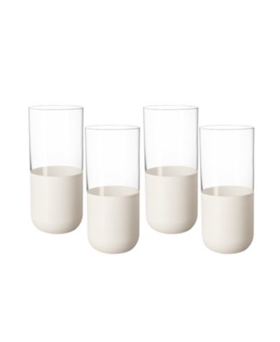 Villeroy & Boch Manufacture Rock Blanc Highball Glasses, Set of 4