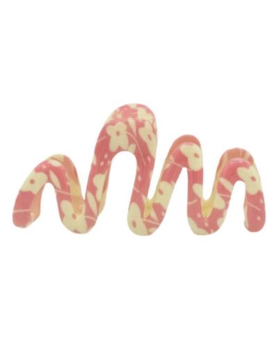 Большой волнистый зажим для волос Pink Squiggles