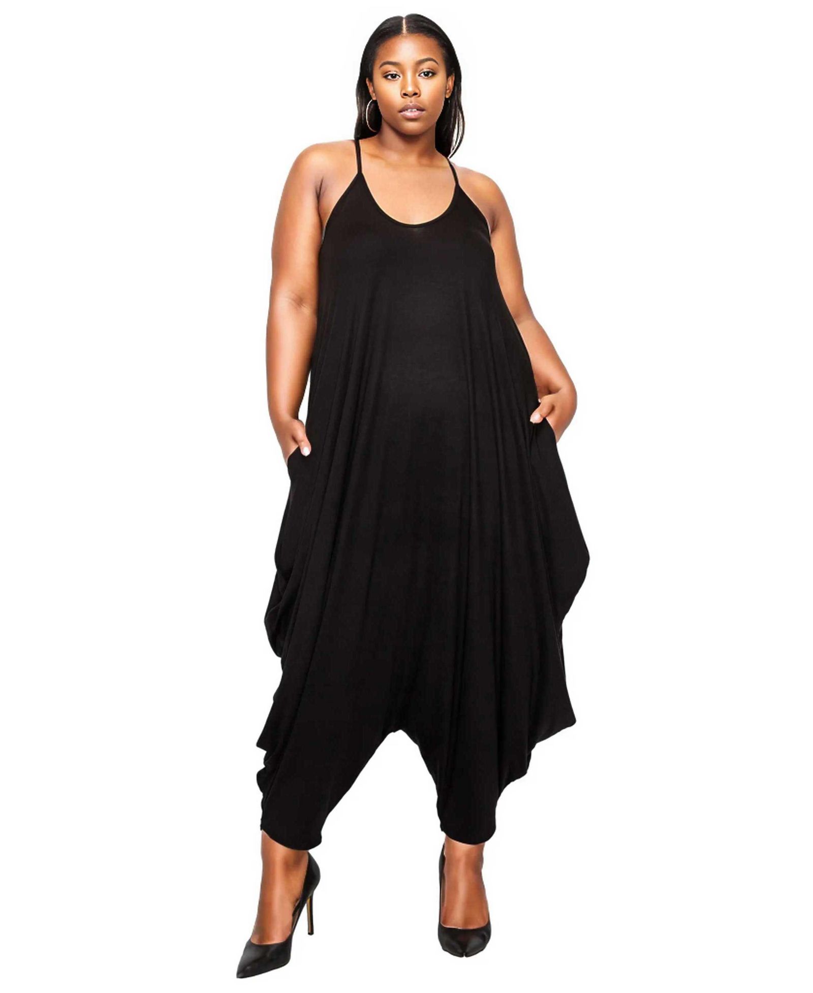 L I V D Plus Size Quinn Pocket Jumpsuit