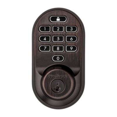 Kwikset 2-3/8" to 2-3/4"HALO Keypad Wi-Fi Smart Lock in Satin Nickel