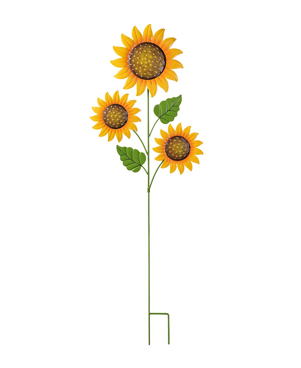 Декор для сада Glitzhome 48.25"H Fall Metal Sunflowers Yard Stake