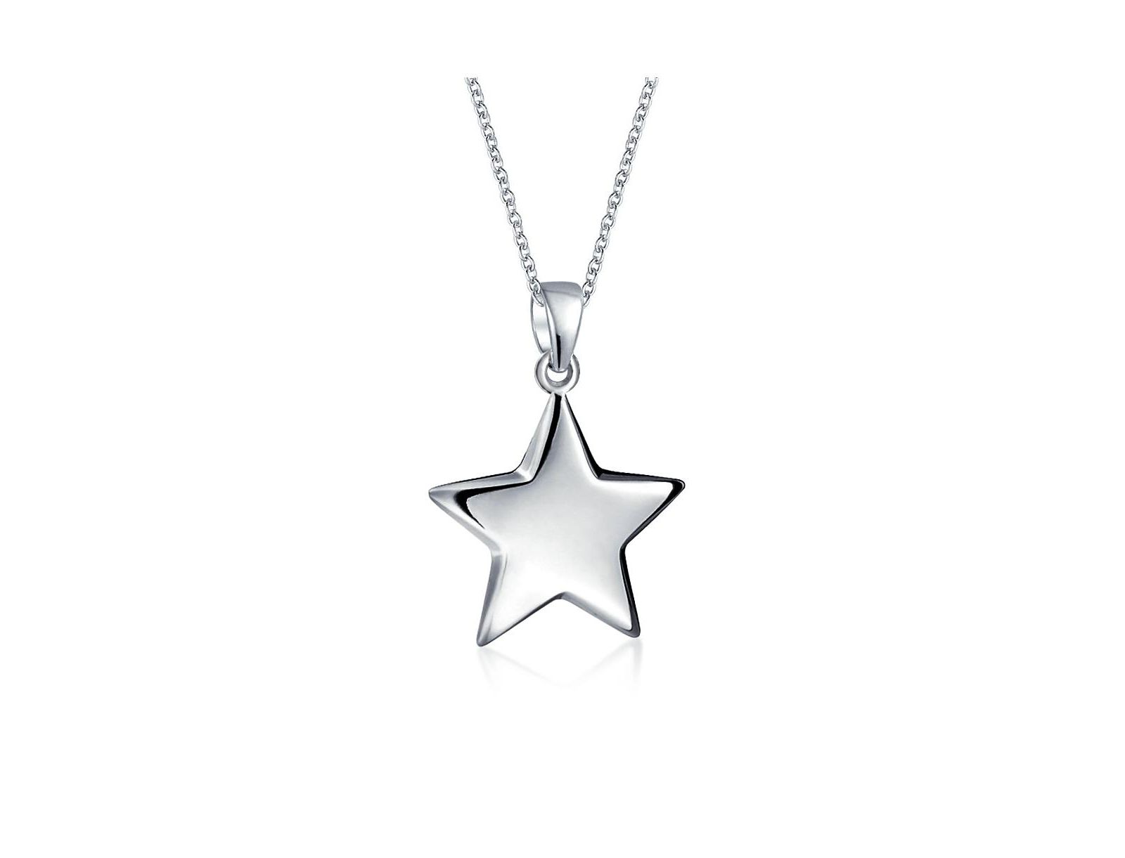 Bling Jewelry Патриотическая подвеска-кулон Celestial Rock Star из стерлингового серебра