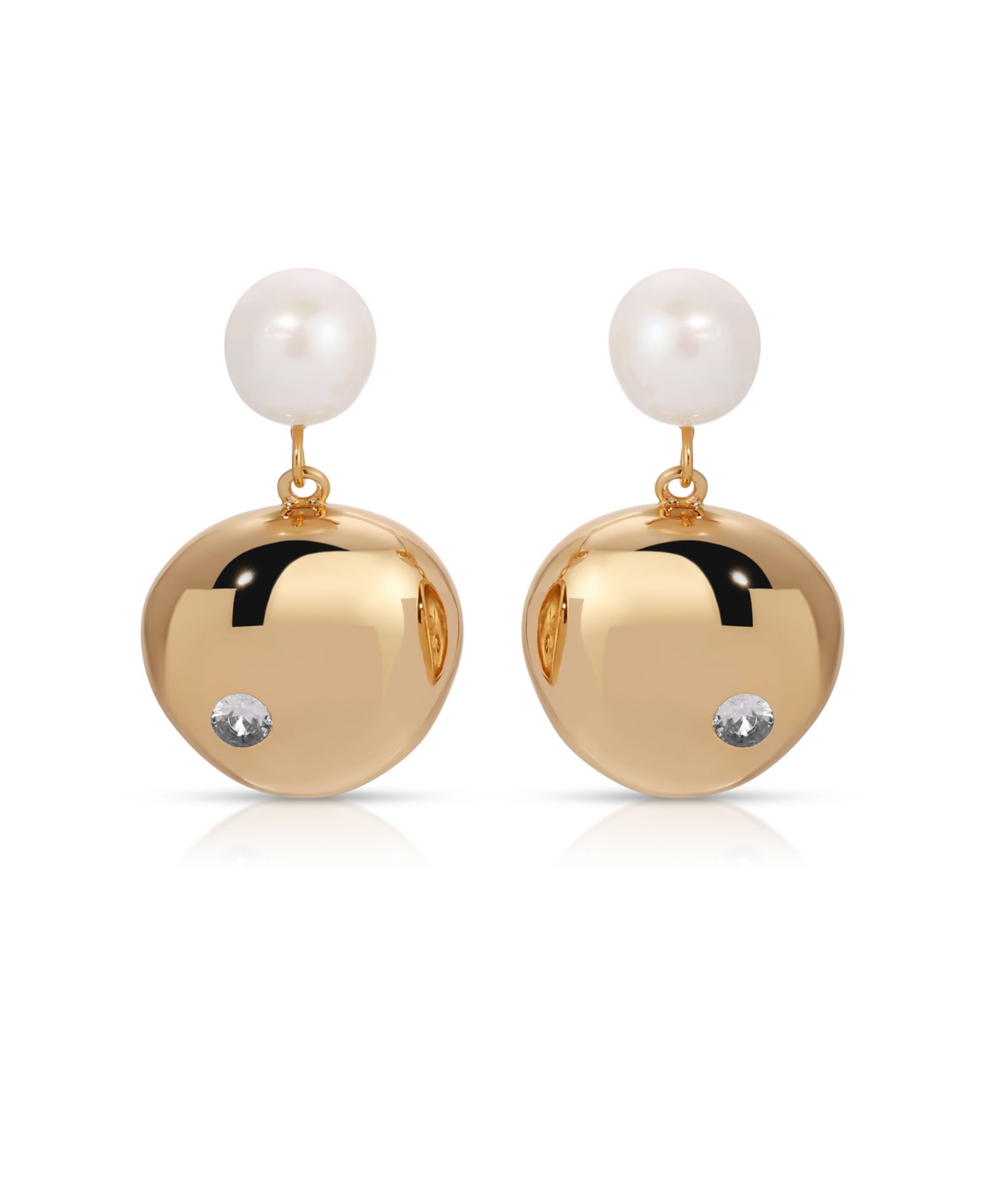 Ettika Pebble and Freshwater Pearl Dangle Earrings
