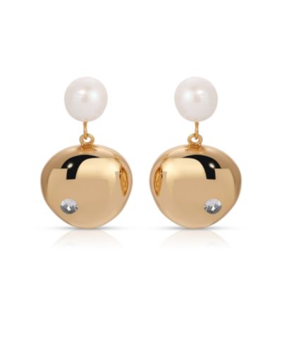 Ettika Pebble and Freshwater Pearl Dangle Earrings