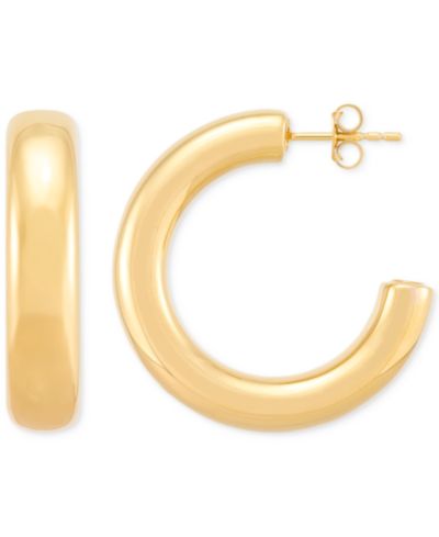 Серьги-кольца J Hoop из 14k Gold, 1-1/8"