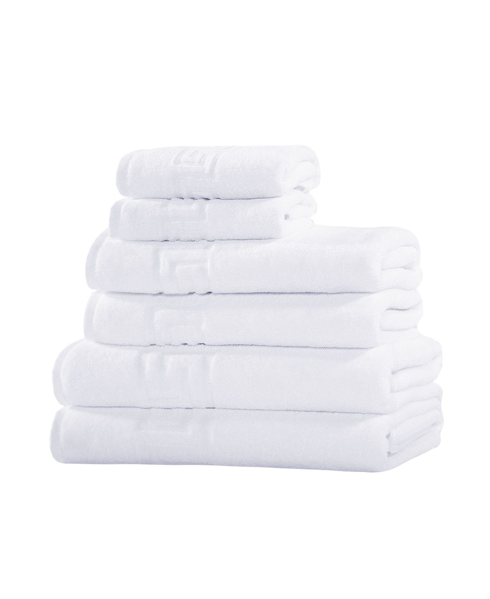 Ozan Premium Home набор полотенец для ванной Milos Greek Key 100% Turkish Cotton 6-Pc. Bath Towel Sets