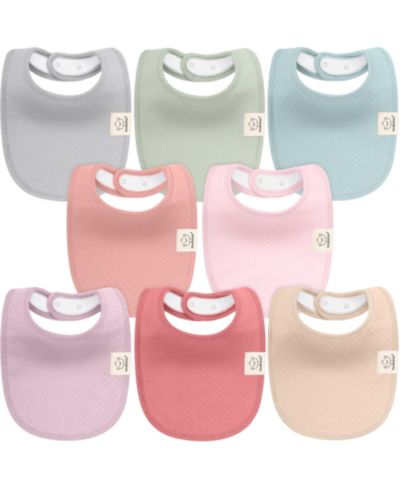 Слюнярики KeaBabies 8 шт для прорезывания зубов, хлопковые слюнярики для новорожденных
